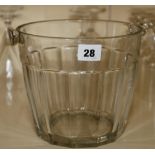 Modern glass twin handled ice bucket. 16.