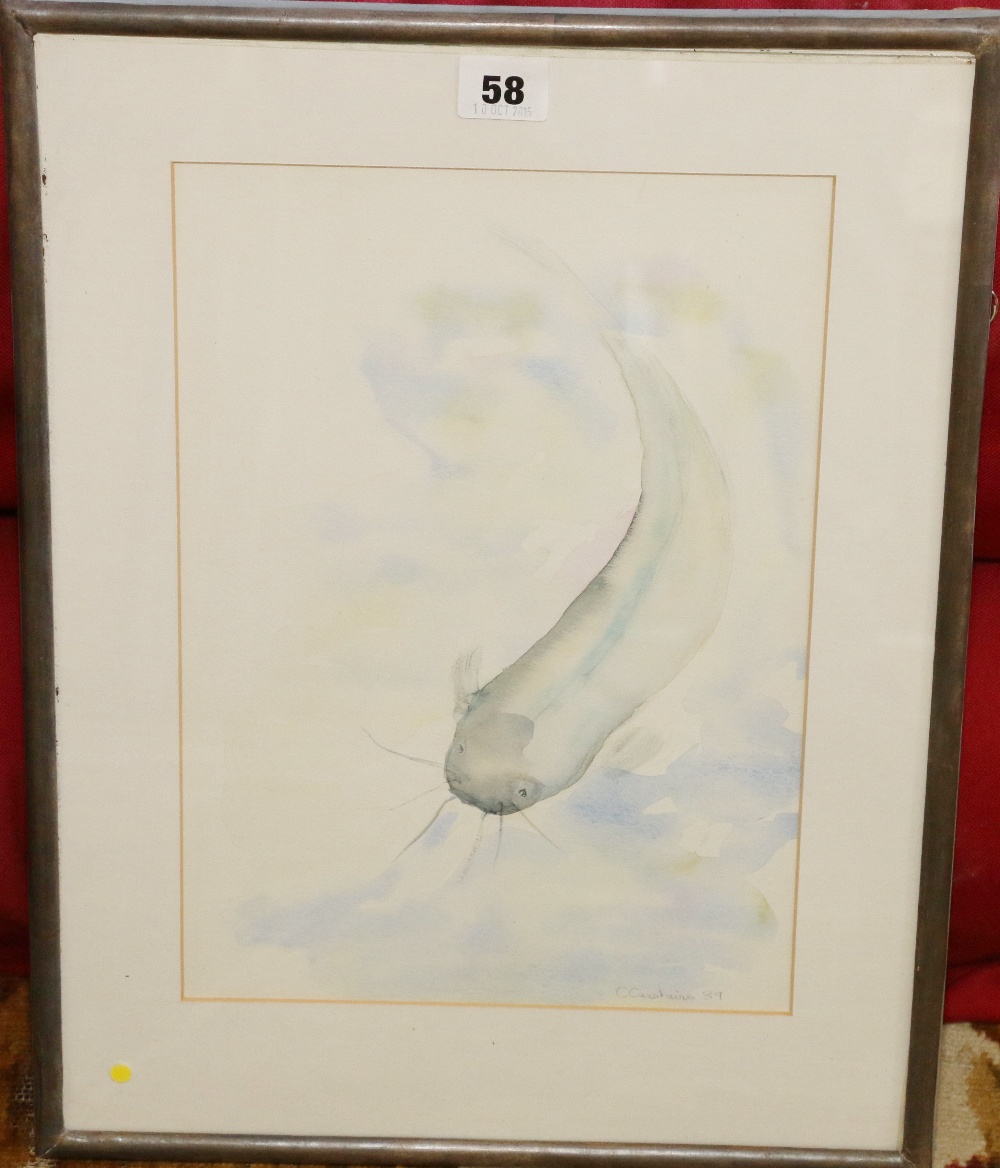 C CARSTAIRS
Lamprey Eel
Signed and dated 89, watercolour, 32.