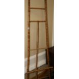 Victorian bamboo artists easel with brass acorn finials,