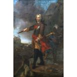 AUSTRIAN SCHOOL circa 1700
Full length portrait of Prince Eugene of Savoy in Military uniform,