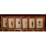 ITALIAN SCHOOL (19th CENTURY)
Studies of Military Uniforms and Soldiers
Six watercolours,