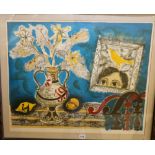 AUGUSTIN AUBEDA
L'oiseau jaune 1969
Limited edition coloured lithograph 
Pencil signed and numbered