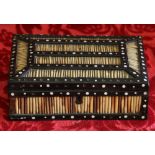 Victorian porcupine quill and ivory work box,