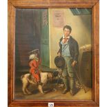 A. GIBORY (19TH CENTURY French School)
Boy with a monkey
Signed, oil on canvas, 52cm x 44cm.