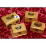 Four small Mauchline ware trinket boxes, Moffat, Killin,