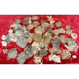 Large quantity of silver coloured metal ex voto, 19th and 20th century,