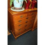 Chest of two short over four long graduated drawers,