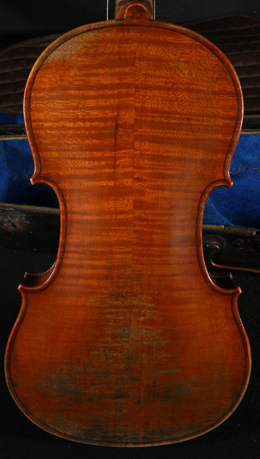 Violin bearing paper label to interior "model Antonius Stradivarious Cremonensis fabrecat anno - Image 4 of 5