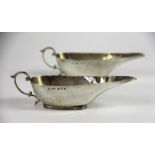 A pair of silver sauce boats, Henry Matt