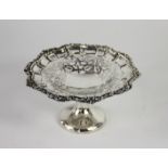 A silver pedestal dish, Alexander Clark