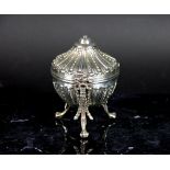 A Victorian silver string box, by Willia