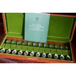 A cased set of twelve silver Royal Horti