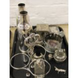 A collection of silver and plated wares,