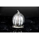 A silver melon shaped condiment, Charles