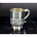 A silver christening cup Elkington & Co,