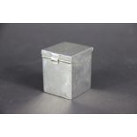 A silver patience card box Stuart Clifford & Co, London 1909, of square form, the hinged cover with