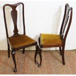 A set of four early 20th century mahogany dining chairs,