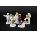 A collection of Coalport Characters The Snowman figures; to include; 'Building The Snowman' 7.