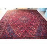 A Persian Qashqai wool carpet,