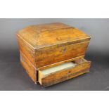 An early 19th century rosewood work box,