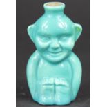 A Crown Staffordshire turquoise glazed novelty scent bottle