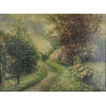 L. E. Laurie,
pair of oils on canvas,
gardens in bloom,
signed,
29cm x 39.