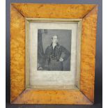 A 19th century print of Sir Robert peel, in maple frame, 17cm x 12.