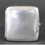An Edwardian silver cigarette case, bearing import marks for Steinhart & Co,