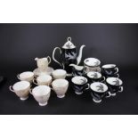 A Royal Albert 'Night and Day' pattern part coffee set;