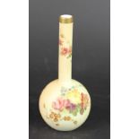 A Royal Worcester blush ivory bottle vase 1901, shape number 1215,