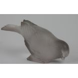 An R Lalique Moineau Timide paper weight, signed R.