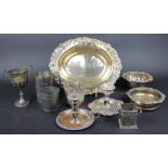 A selection of 19th century silver plated wares, to include a bottle stand,