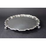 A silver salver Thomas Bradbury & Sons Ltd, London 1928,