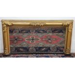 An early 19th carved gilt wood and gesso overmantel mirror,