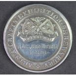 An Arts & Crafts Exhibition Shrewsbury silver medal, probably Elkington, engraved 'A.