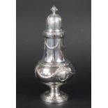 A large German silver caster, imported by Berthold Muller and assayed for Chester 1899,