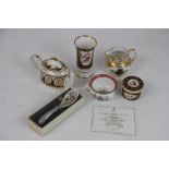 A collection of miniature porcelain items, to include; Spode Miniature Dutch Jug,