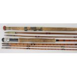 A Charles Farlow vintage 12ft three piece salmon rod,