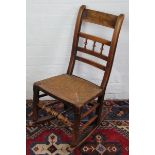 A 19th century ash and beech rocking chair,