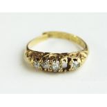 An Edwardian diamond and 18ct gold ring,