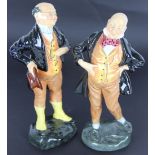 Two Royal Doulton Dickens characters, Micawber HN2097; Pickwick HN2099, 18.5 & 19.