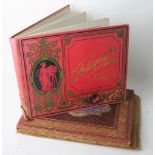 A Victorian scrap album, enclosing various lithograph scrapts of children and flowers,