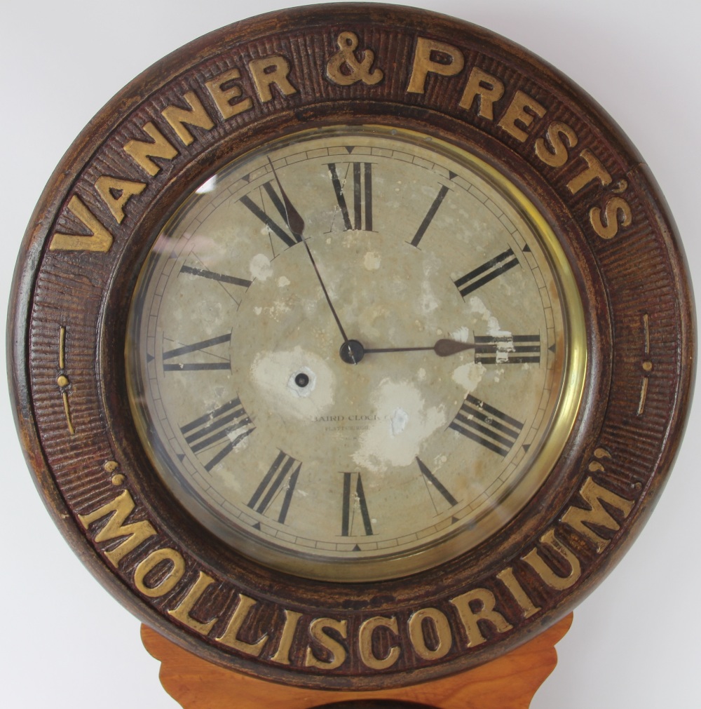 An American advertising drop dial wall clock, - Image 3 of 4