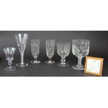 A Michael Dinkel engraved drinking glass,