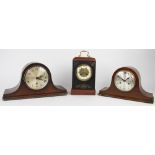 A late 19th century walnut and slate eight day mantel clock,