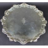 A George III silver salver, Elizabeth Cooke, London 1763, of circular form,