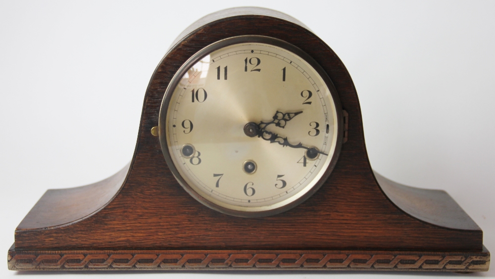 A late 19th century walnut and slate eight day mantel clock, - Image 4 of 4