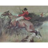 After Lionel Edwards,
colour print,
Hunting Types - The Thruster,