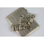 A silver cigarette case, John Rose Birmingham 1945,