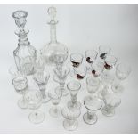 Two 19th century cut glass decanters and stoppers,